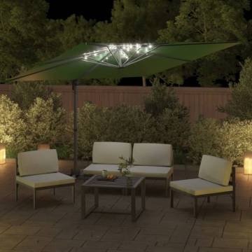 LED Cantilever Umbrella Green 400x300 cm