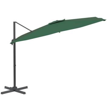 LED Cantilever Umbrella Green 400x300 cm