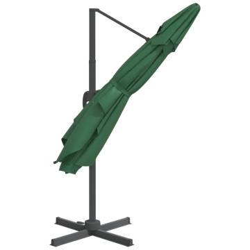 LED Cantilever Umbrella Green 400x300 cm