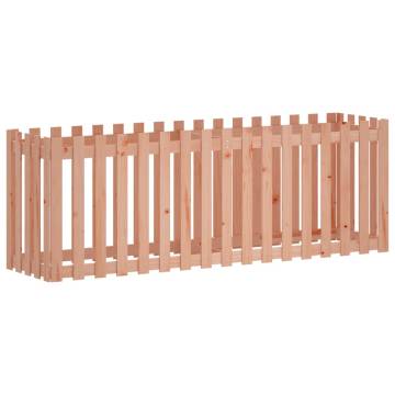 Garden Raised Bed with Fence Design 200x50x70 cm Solid Wood Douglas