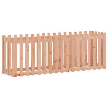 Garden Raised Bed with Fence Design 200x50x70 cm Solid Wood Douglas