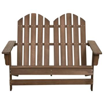 2-Seater Garden Adirondack Chair Solid Fir Wood Brown