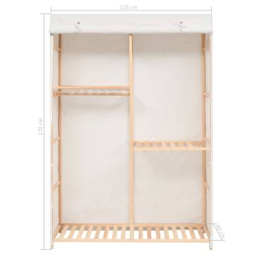 3-Tier Clothes Wardrobe 110x40x170 cm