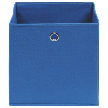 Storage Boxes 4 pcs Non-woven Fabric 28x28x28 cm Blue