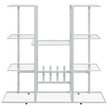 Flower Stand 94.5x25x89 cm White Iron