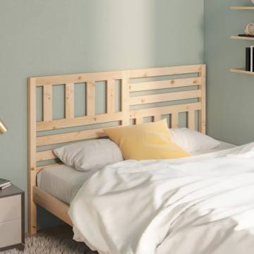 Bed Headboard 126x4x100 cm Solid Wood Pine