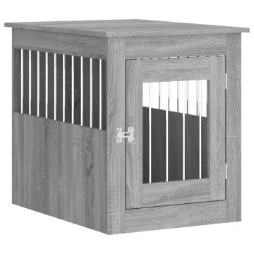 Dog Crate Furniture Grey Sonoma 55x75x65 cm Engineered Wood