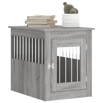 Dog Crate Furniture Grey Sonoma 55x75x65 cm Engineered Wood