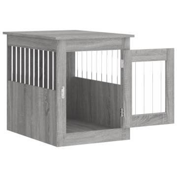 Dog Crate Furniture Grey Sonoma 55x75x65 cm Engineered Wood