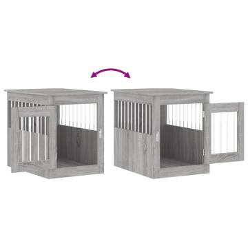 Dog Crate Furniture Grey Sonoma 55x75x65 cm Engineered Wood