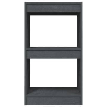 Book Cabinet Grey 40x30x71.5 cm Solid Pinewood