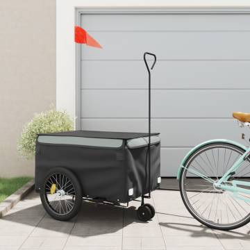 Bike Trailer Black and Grey 45 kg Iron