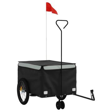 Bike Trailer Black and Grey 45 kg Iron