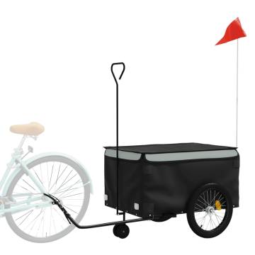 Bike Trailer Black and Grey 45 kg Iron