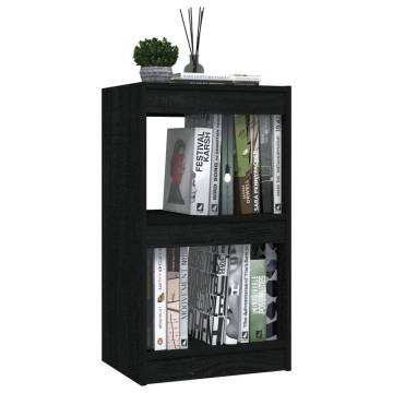 Book Cabinet Black 40x30x71.5 cm Solid Pinewood