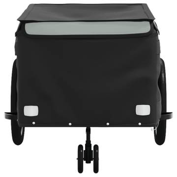 Bike Trailer Black and Grey 45 kg Iron