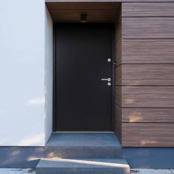 Front Door Anthracite 90x200 cm Aluminium