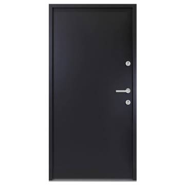 Front Door Anthracite 90x200 cm Aluminium