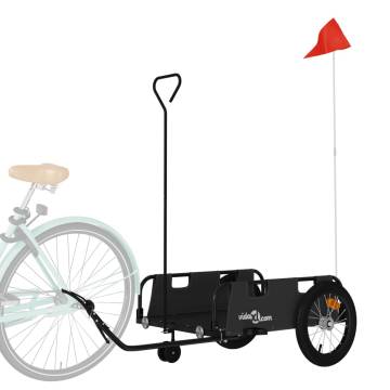 Bike Trailer Black Oxford Fabric and Iron