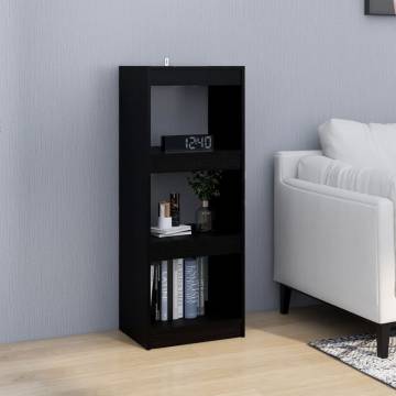 Book Cabinet/Room Divider Black 40x30x103.5 cm Solid Pinewood