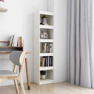 Book Cabinet/Room Divider White 40x30x167.5 cm Solid Pinewood