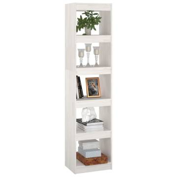 Book Cabinet/Room Divider White 40x30x167.5 cm Solid Pinewood