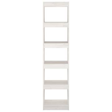 Book Cabinet/Room Divider White 40x30x167.5 cm Solid Pinewood