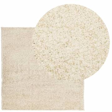 Shaggy Rug High Pile Modern Gold 120x120 cm