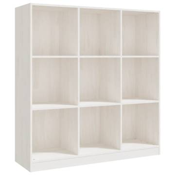 Book Cabinet/Room Divider White 104x33.5x110 cm Solid Pinewood