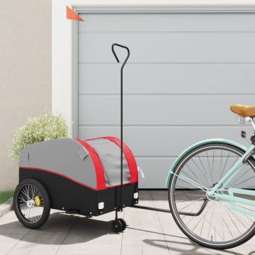 Bike Trailer Black and Red 45 kg Iron