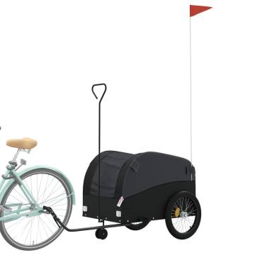 Bike Trailer Black 45 kg Iron