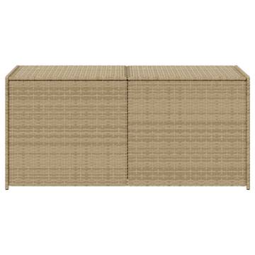 Garden Storage Box Mix Beige 283L Poly Rattan