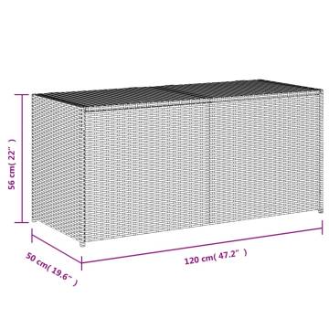 Garden Storage Box Mix Beige 283L Poly Rattan