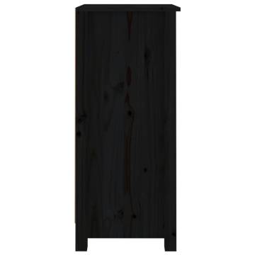 Sideboard Black 40x35x80 cm Solid Wood Pine