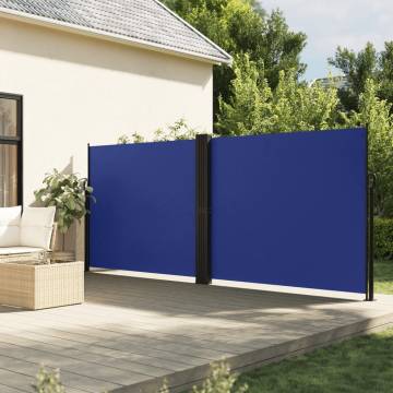 Retractable Side Awning Blue 160x1000 cm