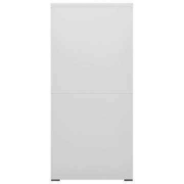 Filing Cabinet Light Grey 46x62x133 cm Steel