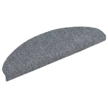 Self-adhesive Stair Mats 5 pcs Light Grey 65x21x4 cm Needle Punch