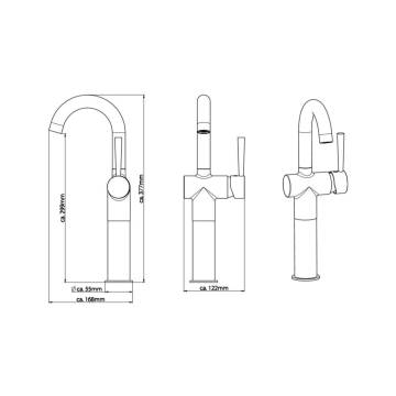 SCHÜTTE High Basin Mixer CORNWALL 168mm Chrome