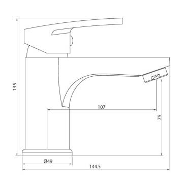 SCHÜTTE Basin Mixer Tap ALASKA White and Chrome