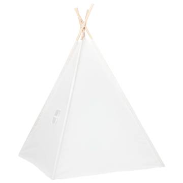 Children Teepee Tent with Bag Peach Skin White 120x120x150 cm