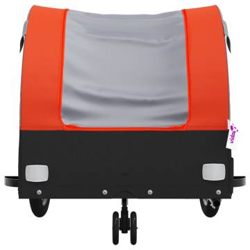 Bike Trailer Black and Orange 30 kg Iron