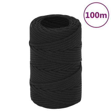 Boat Rope Full Black 2 mm 100 m Polypropylene