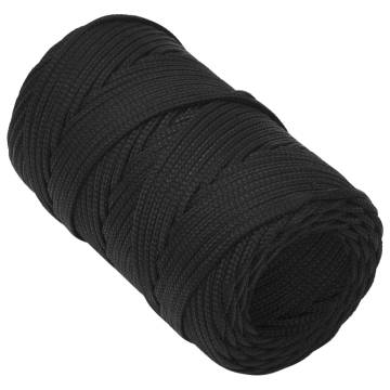 Boat Rope Full Black 2 mm 100 m Polypropylene