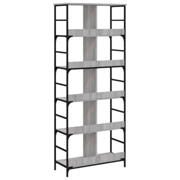 Bookshelf Grey Sonoma 78.5x33x188.5 cm Engineered Wood