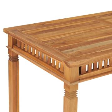 Garden Dining Table 120x65x80 cm Solid Teak Wood