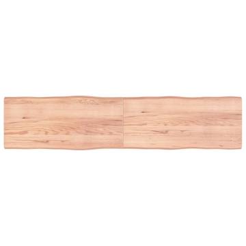 Table Top Light Brown 220x50x(2-6)cm Treated Solid Wood Live Edge