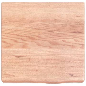 Bathroom Countertop Light Brown 40x40x(2-6) cm Treated Solid Wood