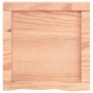 Bathroom Countertop Light Brown 40x40x(2-6) cm Treated Solid Wood