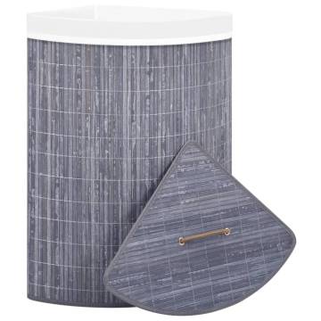 Bamboo Corner Laundry Basket Grey 60 L