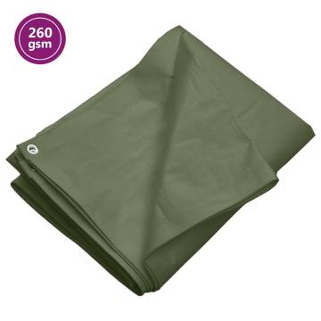 Tarpaulin 260 g/m² 6x8 m Green HDPE